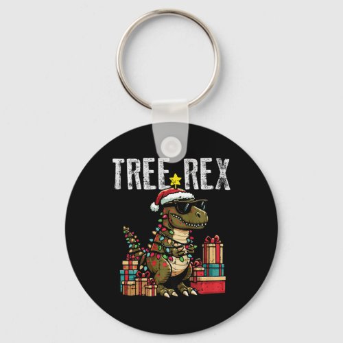 Kids Christmas Dinosaur Tree Rex Xmas Trex Toddler Keychain