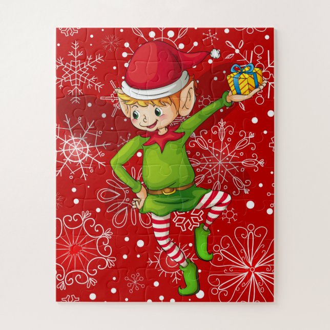 Kids Christmas Elf Puzzle (Vertical)