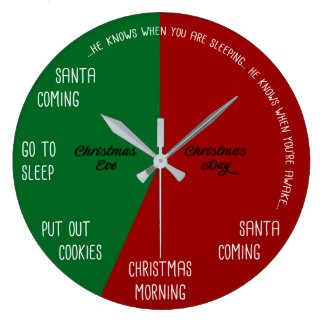 Kids Christmas Eve to Christmas Day Bedtime Clock