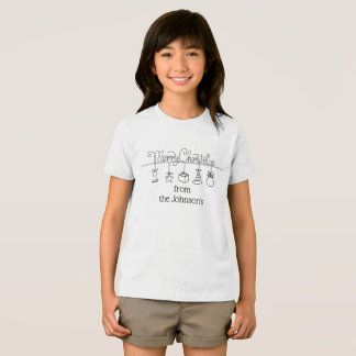 Kids Christmas Family Crew Party T-Shirt Tri-Blend Shirt