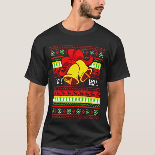 Kids Christmas Ho Ho Ugly Christmas Pattern Christ T_Shirt
