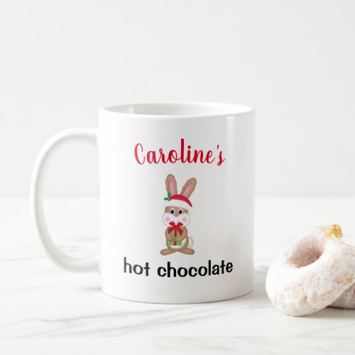 kids christmas hot cocoa personalized name coffee mug