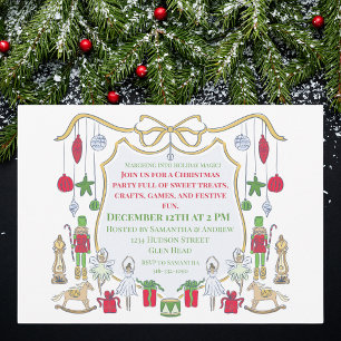 Kids’ Christmas Party Invitation Ballerina Soldier
