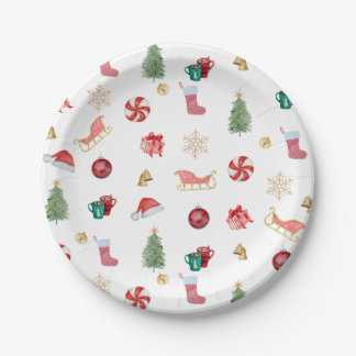 Kids Christmas Party  Paper Plates