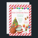 Kids' Christmas Party, Santa, Elf Party Invitation<br><div class="desc">Join us for a Christmas Party!  This whimsical invitation is perfect for setting the theme for your Christmas party.</div>