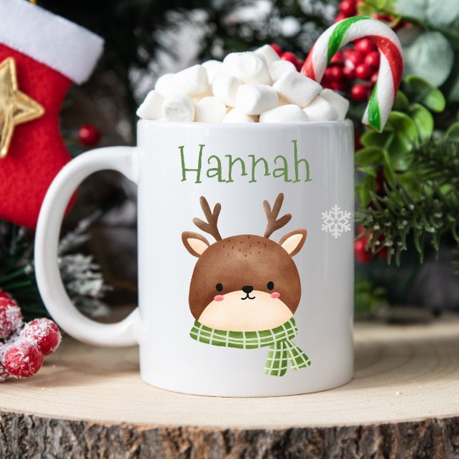 Kid's Christmas Personalized Mug (Cute Christmas mug, personalized kids mug, personalized christmas mug, mug with kids name, hot cocoa)