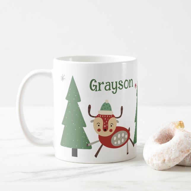Kid's Christmas Personalized Mug (With Donut)