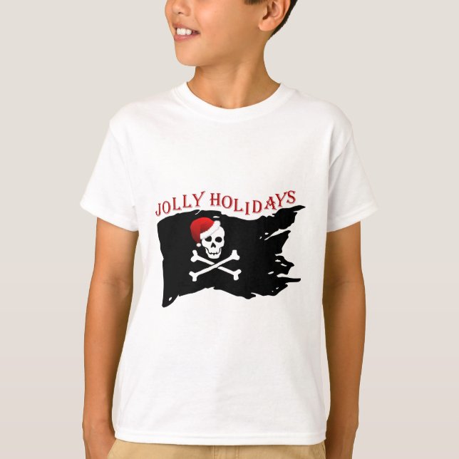 Kids Christmas Pirate T-Shirt (Front)
