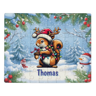Kids Christmas Squirrel Puzzle