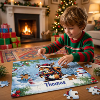 Kids Christmas Squirrel Puzzle