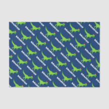 Kids' Christmas Tissue Paper with funny dinosaur