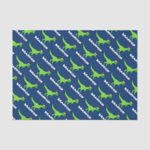 Kids' Christmas Tissue Paper with funny dinosaur