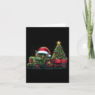 Kids Christmas Tractor Santa Xmas Farm Truck Card