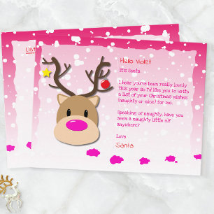 Kids Christmas Wish List to Santa Holiday Postcard