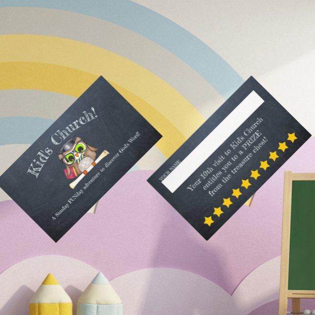 Kid's Church Sunday School Incentive Punch Business Card (Creator Uploaded)