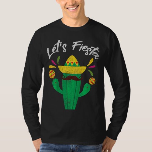 Kids Cinco De Mayo  Lets Fiesta Party Mexican For  T_Shirt