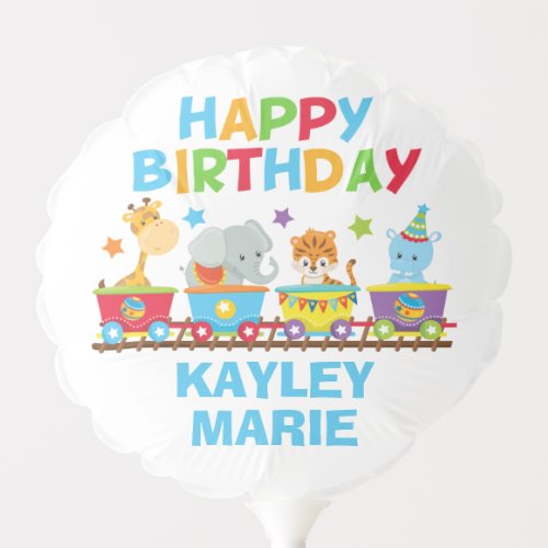 Kids Circus Animal Train Cute Birthday Party Balloon