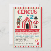 Kids Circus Birthday Party Invitation (Front)