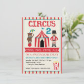 Kids Circus Birthday Party Invitation (Standing Front)