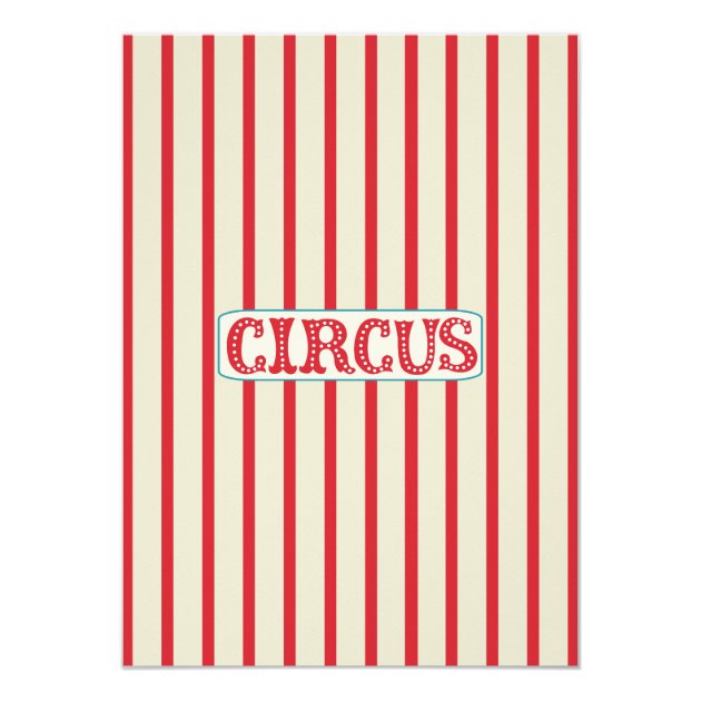 Kids Circus Birthday Party Invitation