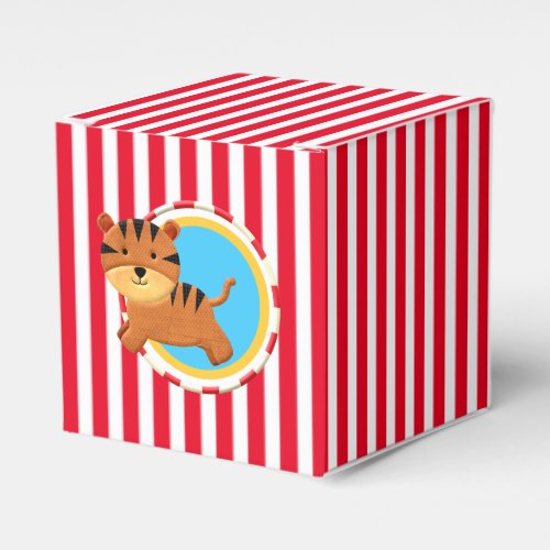 Kids circus carnival cute tiger birthday party favor boxes