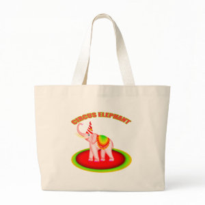 Kids Circus Elephant Tote Bag bag