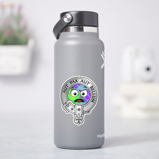 Kids Clan Gunn Crest & Tartan Sticker (HydroFlask)