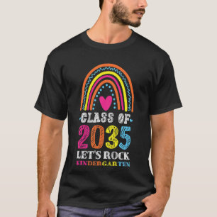 Kids Class of 2035 Kindergarten First Day of Schoo T-Shirt
