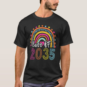 Kids Class Of 2035 Kindergarten Grow With Me Back T-Shirt