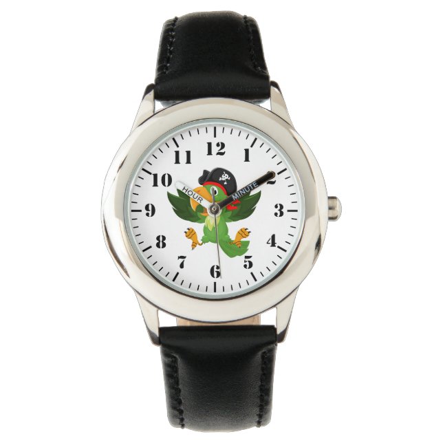 Kids Classic Watch-Pirate Parrot Watch (Front)