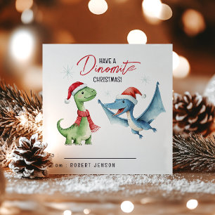 Kids Classroom Dinosaur Christmas Holiday Card