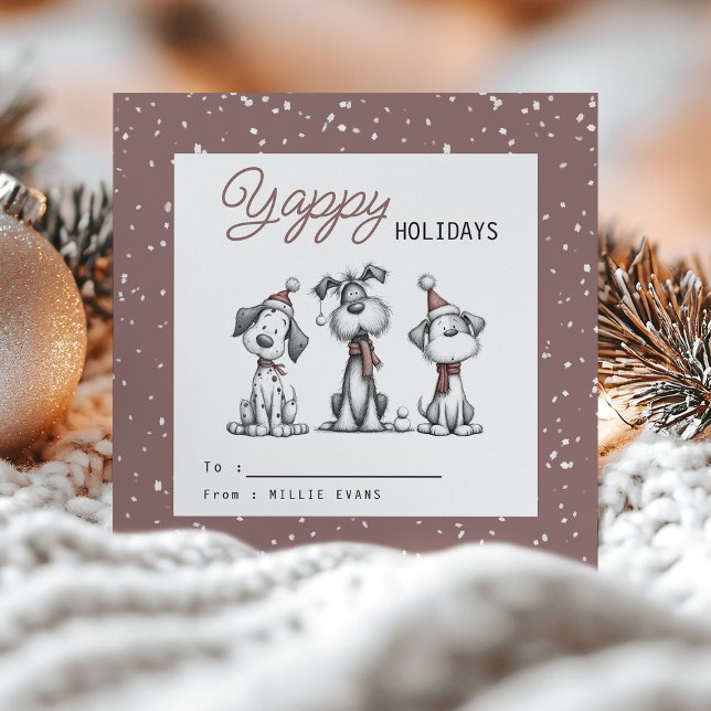 Kids Classroom Dog Themed Yappy Holidays Holiday Card (Creator Uploaded)