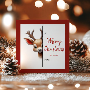 Kids Classroom Reindeer Christmas Holiday Card