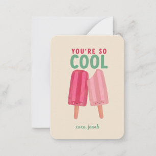 Kids Classroom Valentine - You're so Cool Card