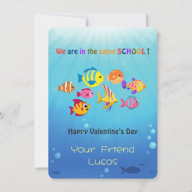 Kids Classroom Valentine's Day Cards (Front)