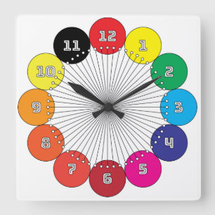 kids clock dial colorful