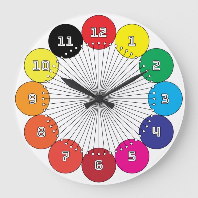 kids clock dial colorful (Front)
