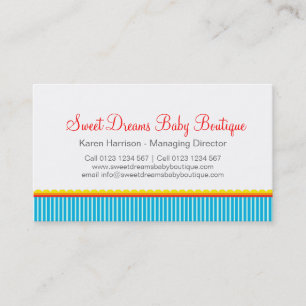 Kids clothing or baby boutique business cards