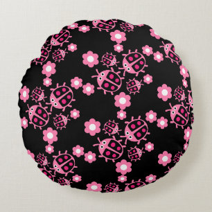 Kids Coccinellidae ladybug Round Pillow