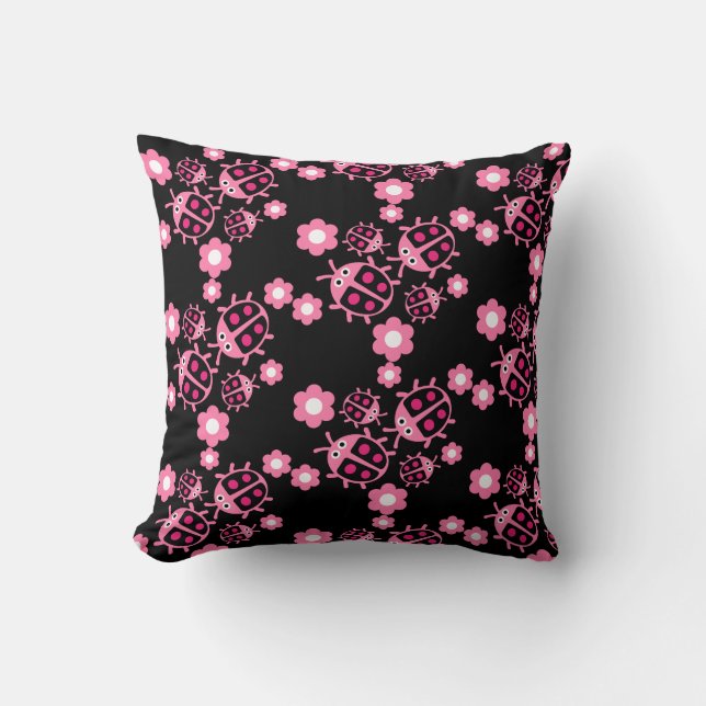 Kids Coccinellidae ladybug  Throw Pillow (Front)