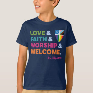 Kids color welcome with pride shield T-Shirt