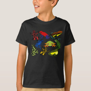 Kids Colorful, Fun Poison Dart frogs, Tree frogs! T-Shirt