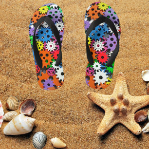 Kids Colorful Gear Pair of Flip Flops