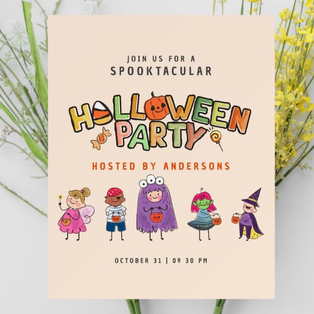 Kids Colorful Halloween Costume Party Foam Board (Creator Uploaded)