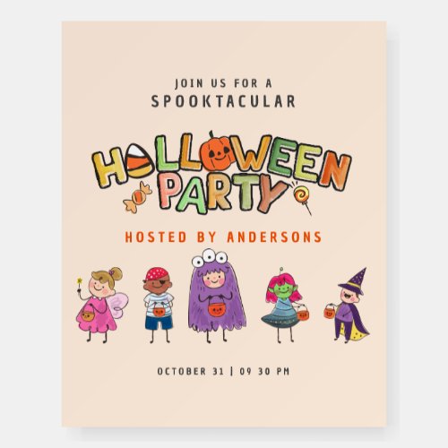 Kids Colorful Halloween Costume Party Foam Board