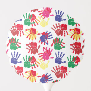 Kids Colorful Hand Prints Party Balloon