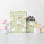 Kids Colorful One Silly Goose First Birthday Wrapping Paper<br><div class="desc">This cute and fun kids 1st birthday wrapping paper design features (many) one silly goose (geese!) with party hats in flowers,  A gorgeous colorful and green pattern for your child’s first birthday.</div>