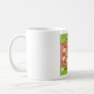 Kids Colorful Race Track Board Game Coffee Mug