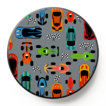 Kids Colorful Top View Race Cars PopSocket