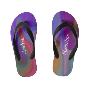 Kids Colorful Water Flip Flops with your Name Kids Colorful Water Flip Flops with your Name